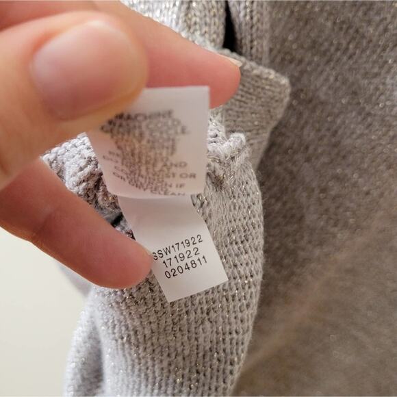 J. Jill Zinc Shimmer High-Low Crew Neck Sweater - Picture 9 of 10